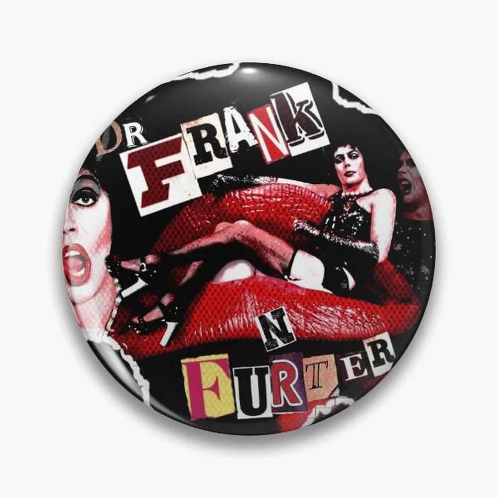 The Rocky Horror Picture Show: Pin del Dr. Frank N. Furter, Pin Holográfico con Forma de Estrella y Corazón, Broches, Botón Laminado, Accesorio de Moda