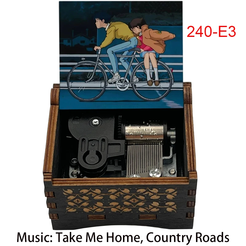 Take me Home Country Roads 18 Note Music Box  Wooden Anime Print Decoration Christmas Gift for Kids