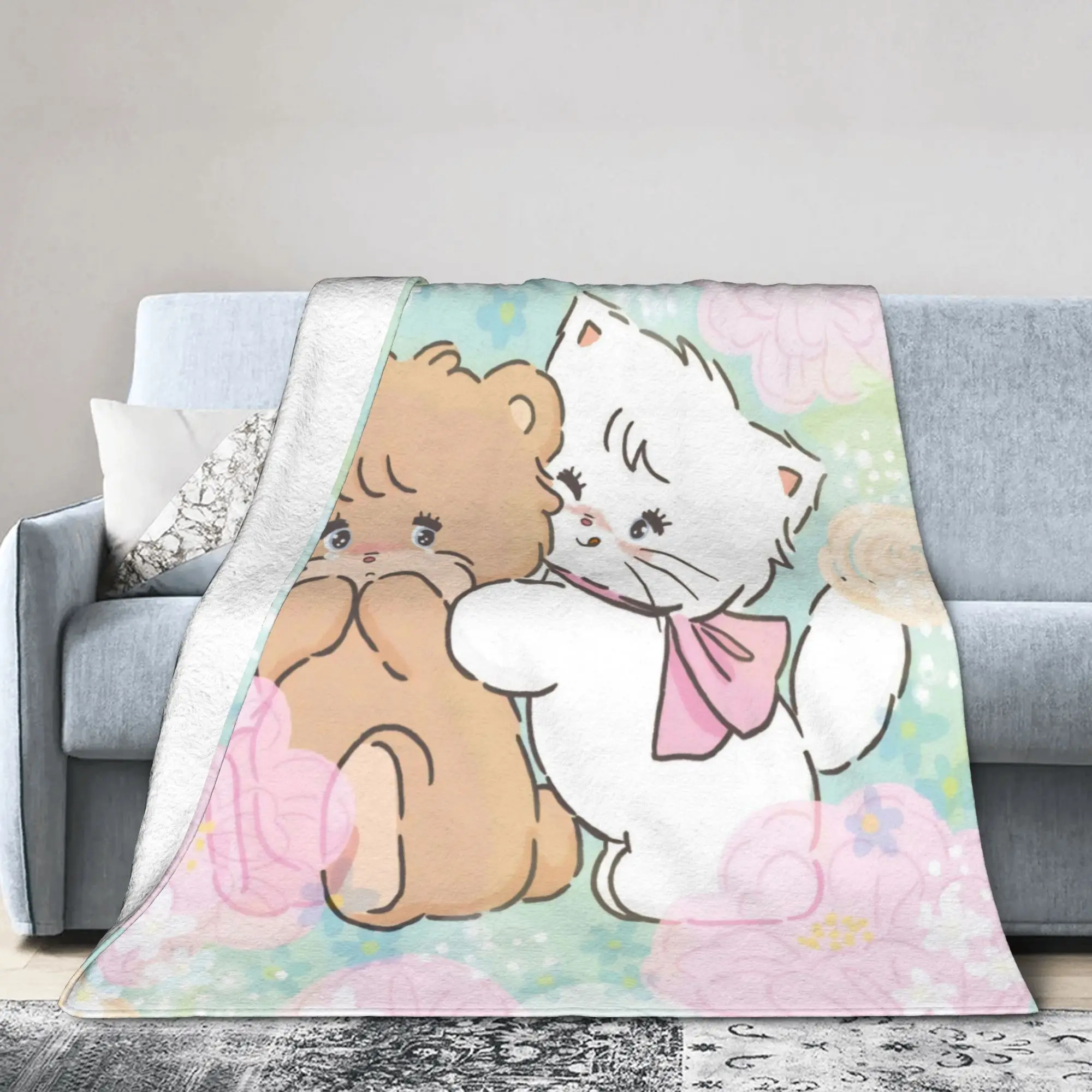 New Arrival pink cartoon Mikko Mousse  Blanket Ultra-Soft Flannel  Cozy Throw Blankets Machine Washable