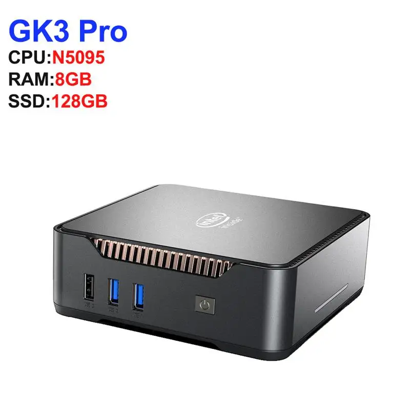 To GK3V Mini PC Intel Alder Lake N95 N100 N5095 8GB/16GB 1TB NVMe Windows 11 Pro Gaming Computer, 4K 60Hz HDMI VGA Win 11 Minipc