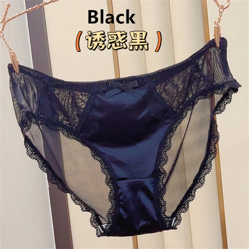 Ropa interior femenina satin lace lenceria Plus size underwear women Light luxury bragas seamless lingerie woman sexy panties