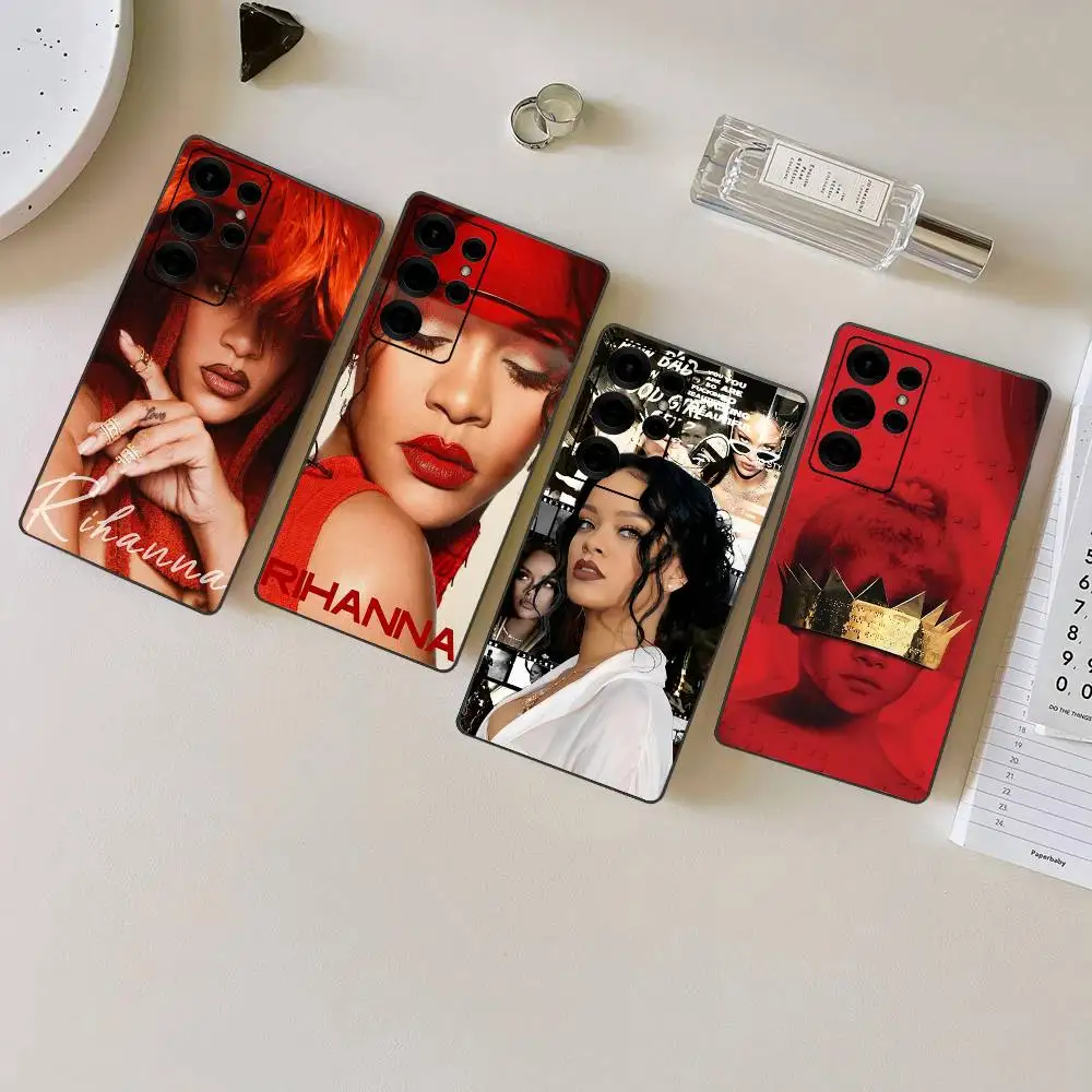 R-Rihanna Popular Singer Star Phone Case For Samsung S 24 fe 25 Ultra plus 20 lite 21 30 22 23 24 22 Ultra 5G Fundas