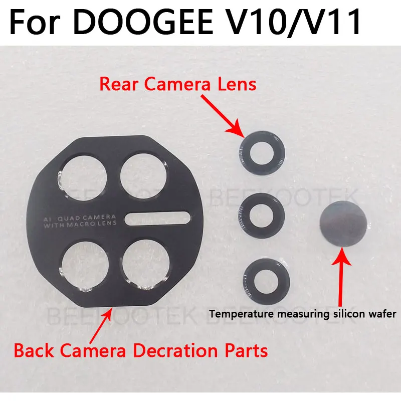 Original DOOGEE V10 V11 Back Camera Decoration Parts Rear Camera Lens Temperature Measuring Silicon Wafer For DOOGEE V10 Phone