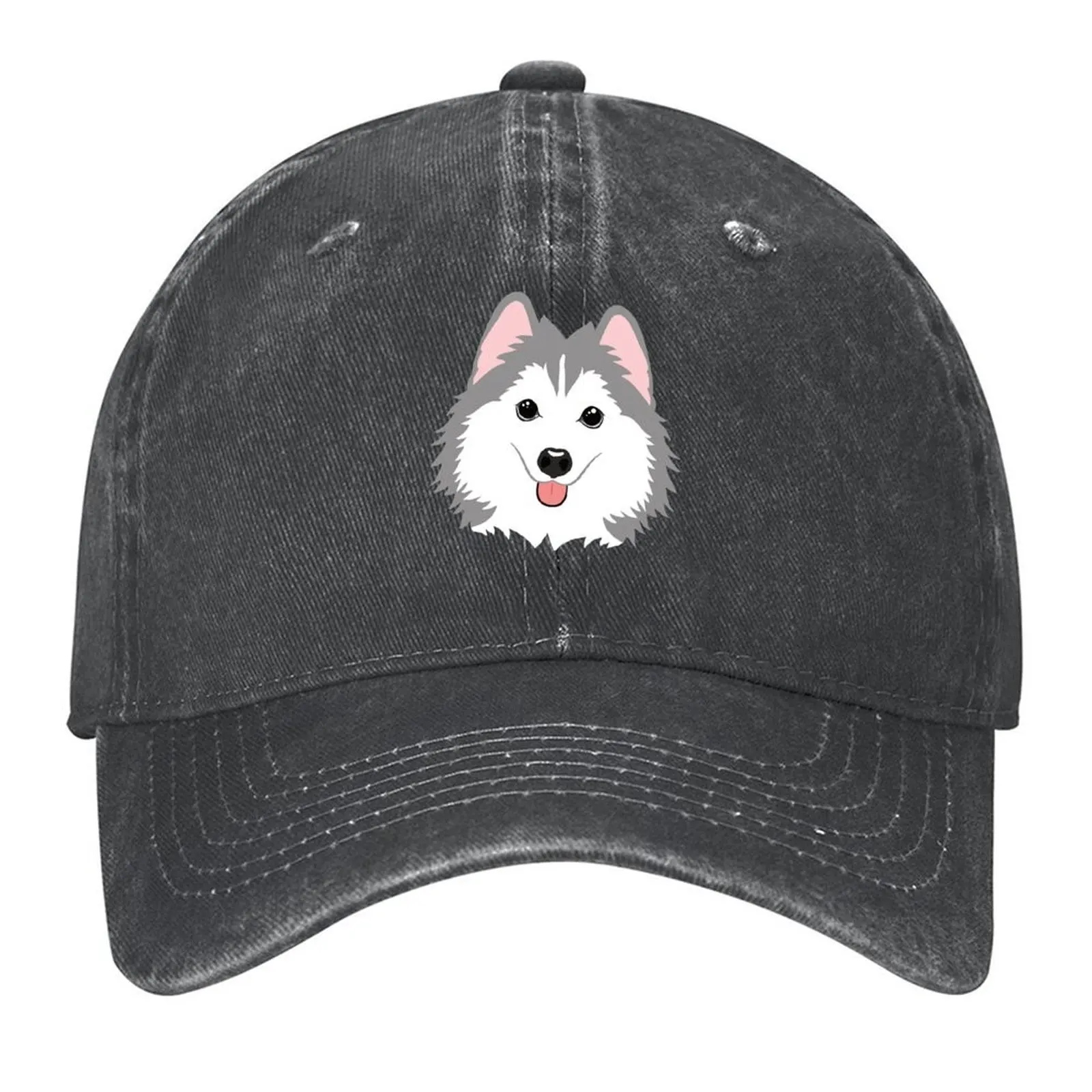 

Love Gray Pomsky Pomeranian Husky Baseball Cap New Hat luxury woman cap fishing caps man Snapback Cap Woman Hats Men's