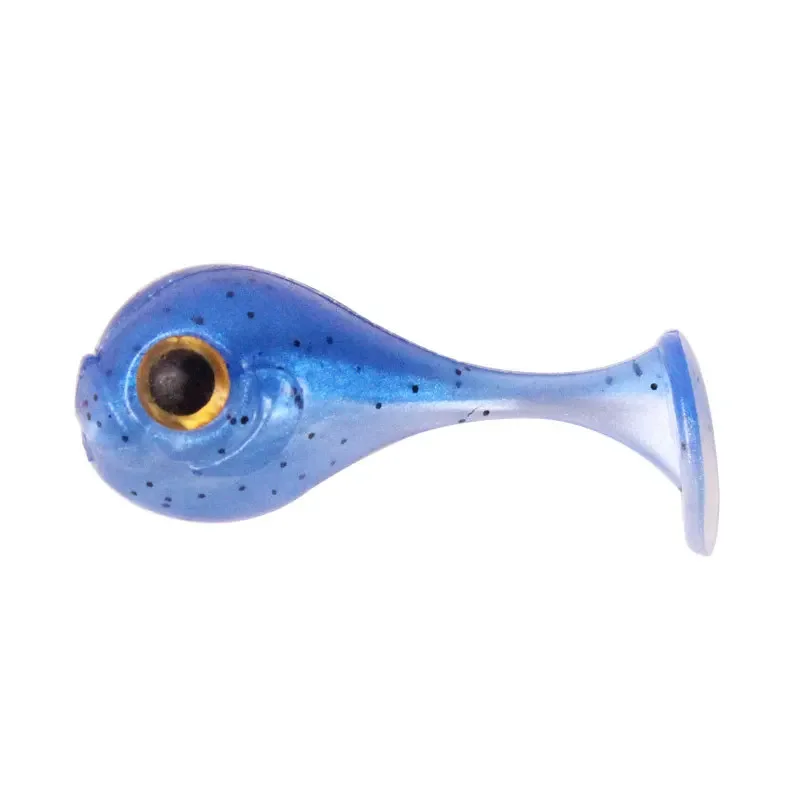 Cebo Luya de silicona con cabeza grande, cola única, doble Color, cebo de pez mandarín, equipo de pesca, Señuelos de pesca, cola en T, cebo suave de 4,5 cm y 3g