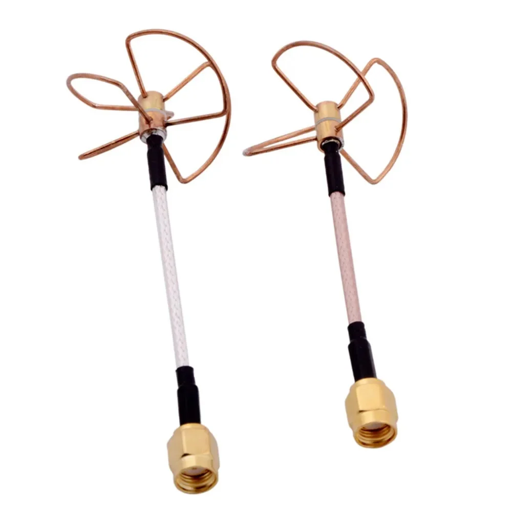 ZHIPAIJI 2pcs FPV 5.8G 5.8ghz Clover 3 Blade Transmitting 4 Blade Receiving Aerial Antenna Straight/Bore Connector For FATSHARK