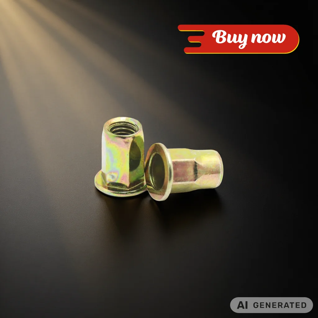 4/20pcs Color Zinc Flat Head Full Or Half Hex Rivet Nut, Carbon Steel Rivnut Insert Nut M4 M5 M6 M8 M10 M12