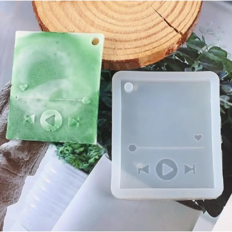 لتقوم بها بنفسك مشغل موسيقى المفاتيح الديكور قالب من السيليكون مشغل الوسائط MP3 الراتنج الايبوكسي قالب الصب اليدوية أداة للحرف اليدوية صنع المجوهرات