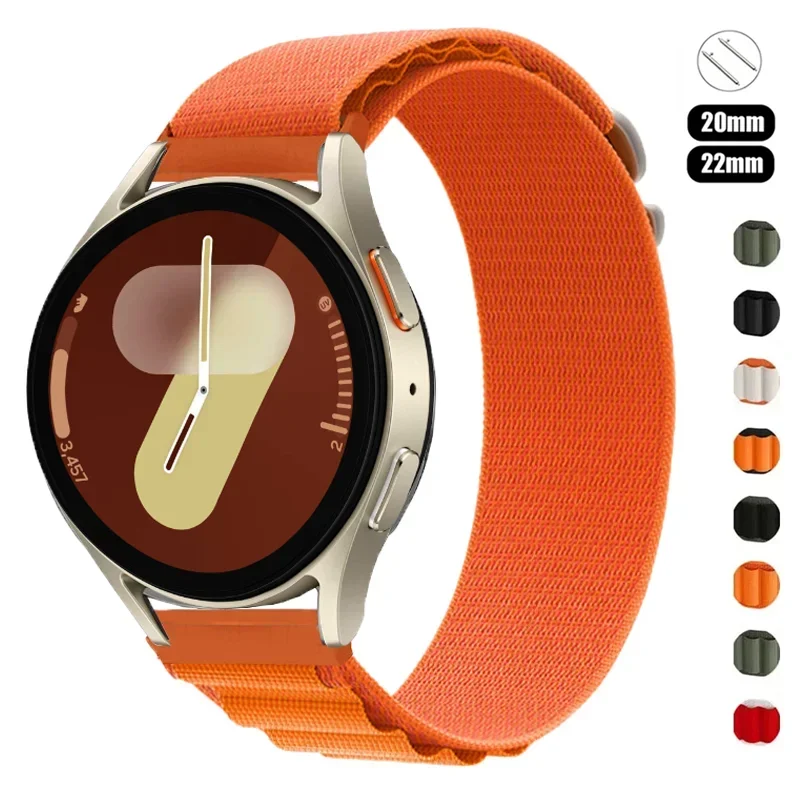 

Ремешок для часов Alpine Loop 22 мм 20 мм для Samsung Galaxy Watch 7-6-4-Classic-5-Pro-Active 2, спортивный браслет Huawei GT 2-3-4-Pro, ремешок