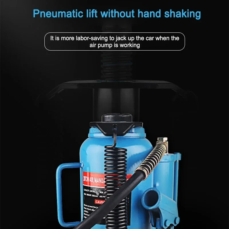 New Upgraded 20t Vertical jack hydraulic horizontal pneumatic pressure Qianjin auto repair tool pneumatic manual dual-purpose