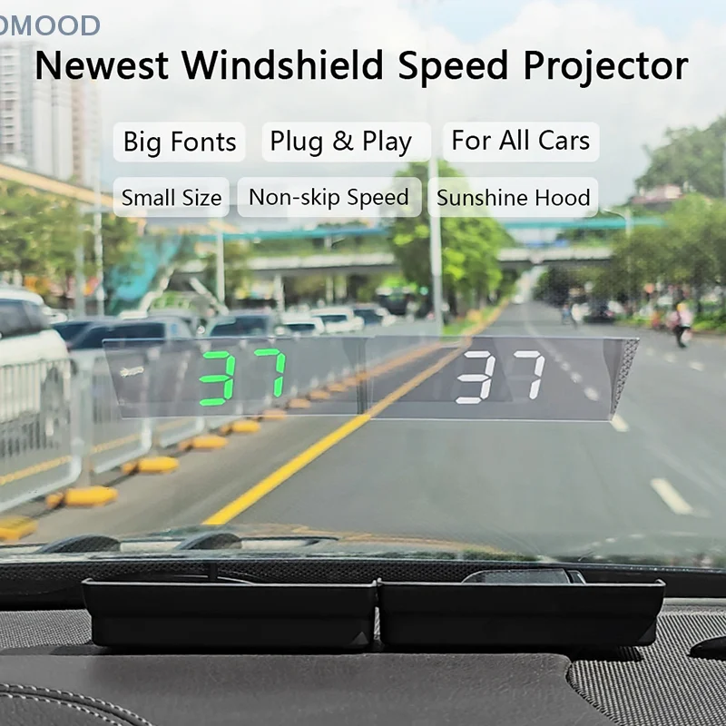 Car Digital Speedometer Head Up Display Vehicles Speed Gauge HUD Windshield Projector For Truck GPS Driving Assistance Tool