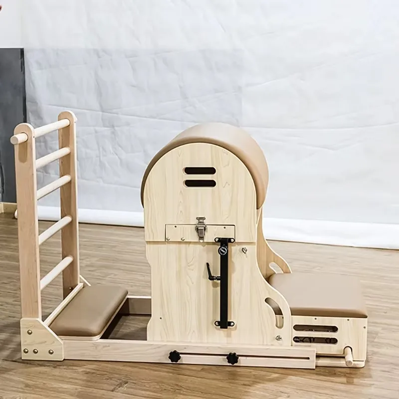 

YTYIN Queenlife Luxury Yoga Pilates Combo | Maple Wood Wunda Chair, Ladder Barrel & Adjustable Foot Bar