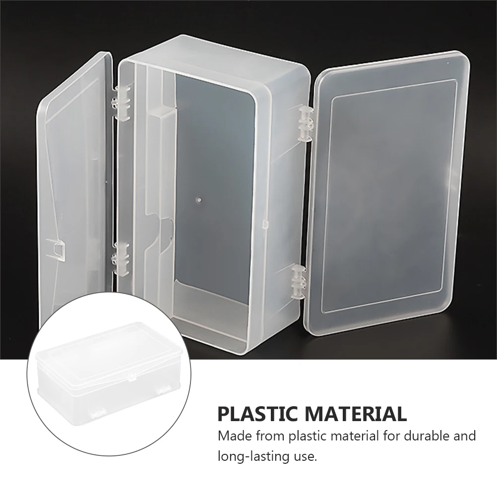 กล่องเก็บของแบบใสพร้อมตัวแบ่งชั้น กล่องสองชั้นสำหรับใส่เครื่องมือทำเล็บ ยาทาเล็บ เครื่องประดับ เครื่องสำอาง ใช้ในบ้านและสำนักงาน