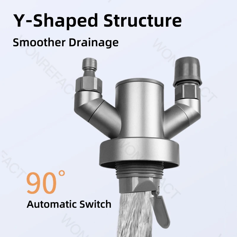 Kitchen Pipe Drainpipe Connector Sink Drain Pipe Holder Bathroom Y Type Drain Purifier Dishwasher Multi-Channel Anti Odor Sewer