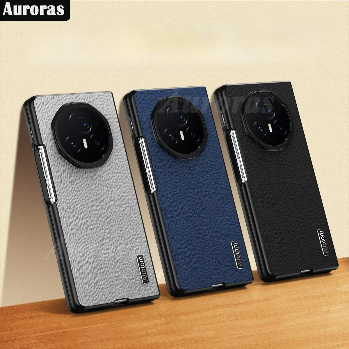 

Auroras For Honor Magic V3 5G Cover Business Tree Grain Pattern Leather Matte Shell For Honor Magic V3 5G Phone Case
