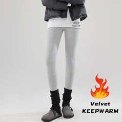 Bottom Winter Velvet Thickened Outer Wear Thick Lambswool High Waisted Large Size Warm Soft Pants Cotton Pants