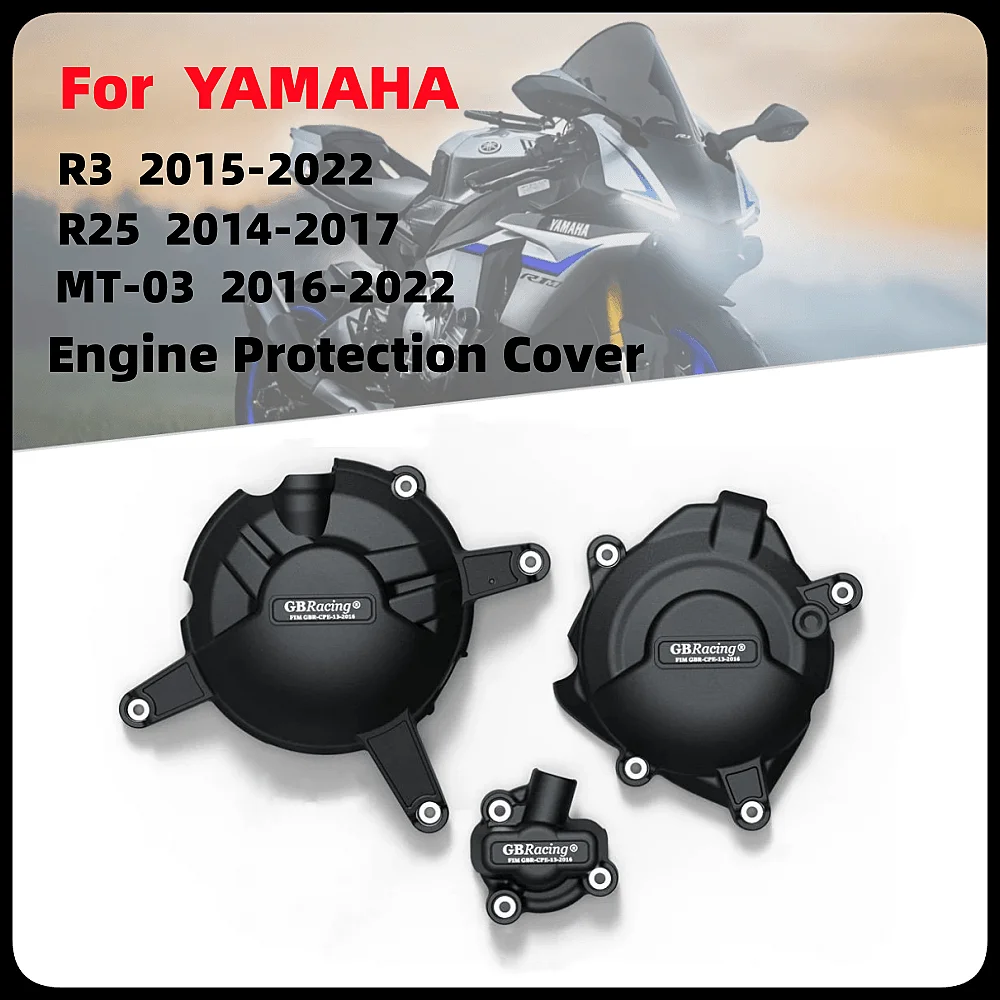 

YZF-R3 MT-03 2015-2022 GB Racing Engine Protect Cover For YAMAHA R25 2014-2017 Motorcycle Clutch Pulse Protection Cover Accessor