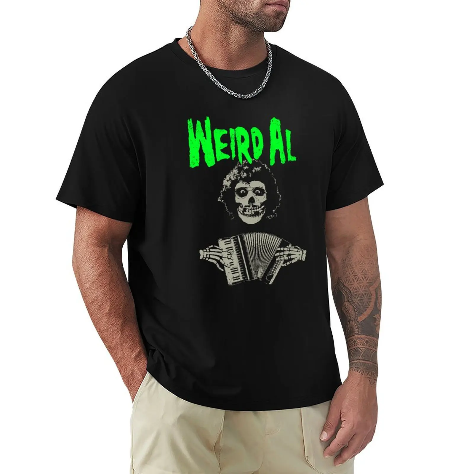 Weird Al meets the Misfits with Accordion T-Shirt Sun Protective Outdoor Tee Top