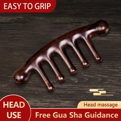 Massage Tool For Face Gua Sha  Ebony Comb Skin Expel Eoxins Reduce Hair Loss Dredging Meridian Wide Natural Wood Adults