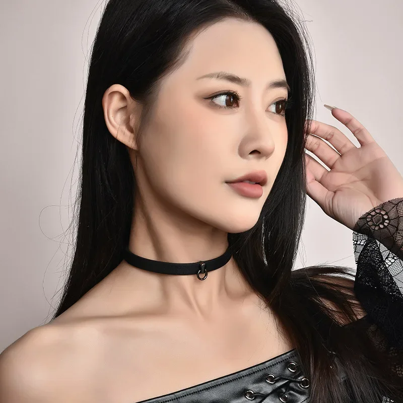 디자인 초커 목걸이, 짧은 여성 쇄골 체인 목걸이, 다재다능하고 심플한 벨트 목 액세서리, 트렌디함