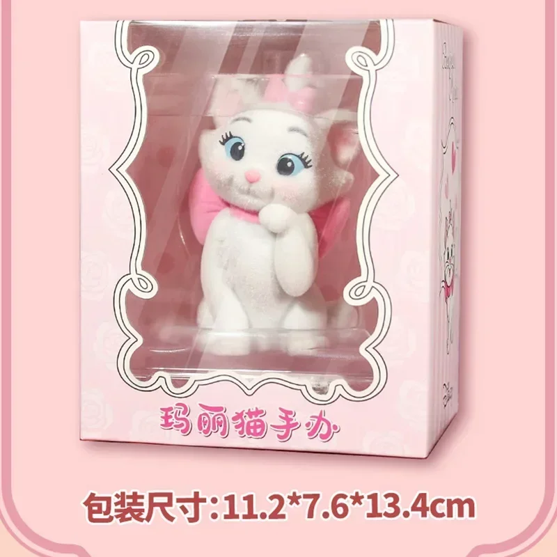 Disney-Anime Reunindo Bonecas Coleção, Figura Gato Marie, Estatueta Fofa de PVC, Brinquedos Kawaii Dos Desenhos Animados, Presente surpresa para Crianças