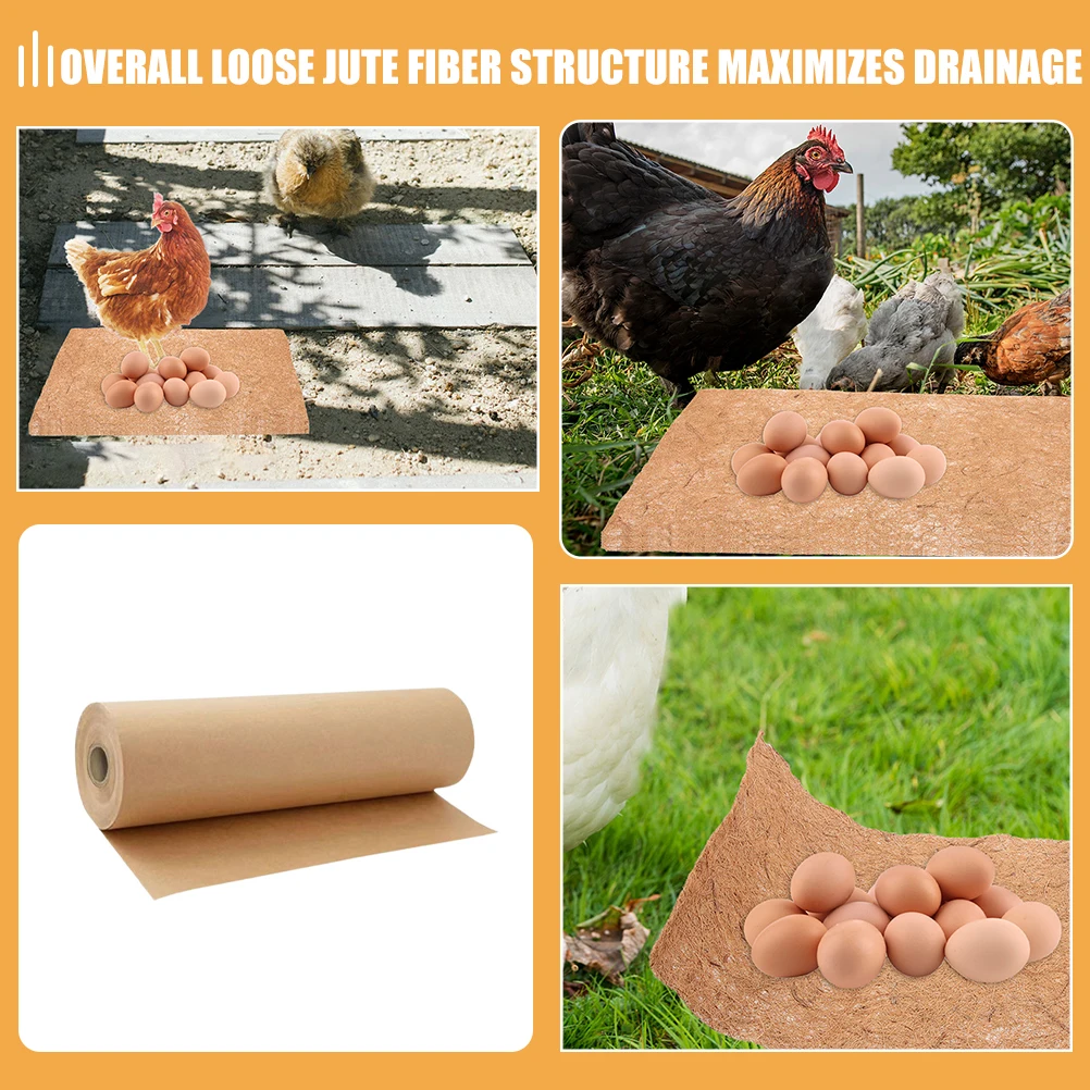 

6Pcs Chicken Nesting Box Liners Easy Clean Drainage Design Safe Natural Mat Chicken Nesting Pads Accessories for Coop
