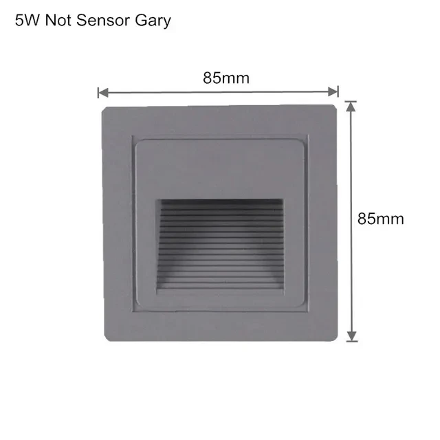 Luce per scale a LED con luce per scale a LED verso il basso impermeabile 5W 85-265V da incasso a parete luci per gradini per scale interne/esterne