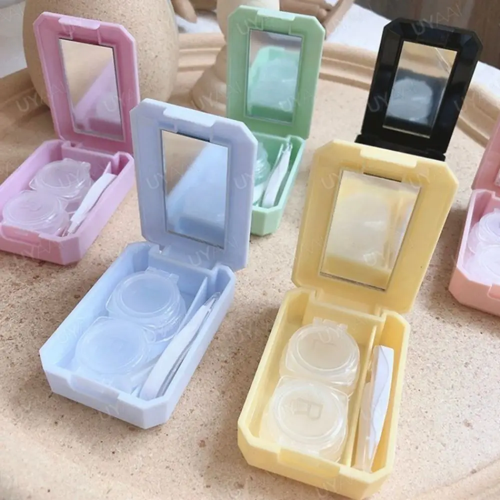 New Mini Contact Lens Case Push up Simple Contact Lens Holder Cute Protable Travel Case Box for Contact Lens