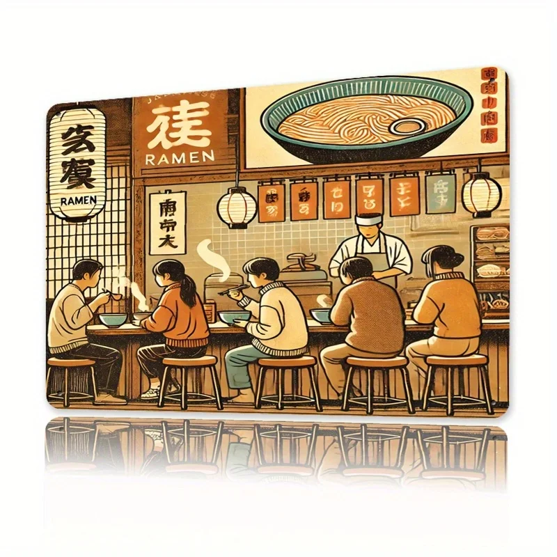  A Cozy And Warm Japanese Ramen Shop Tin Sign, Measuring , Perfect for Decorating The Walls of Home Dining Room, Themed Café, Ba