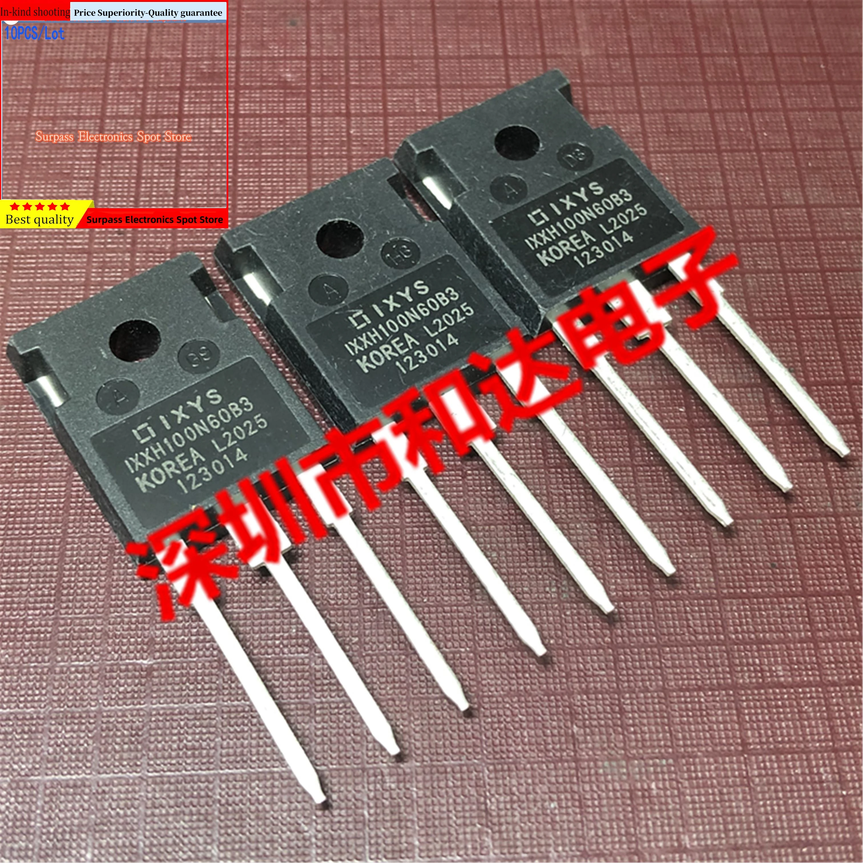 

10PCS/Lot IXXH100N60B3 TO-247 600V 100A MOS Imported Original New And 100%Test