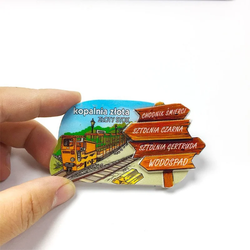 Poland Złoty Stok Gold Mine 3D Resin Fridge Magnet - Symbolic Landmark Home Decorative Kitchen Accessory
