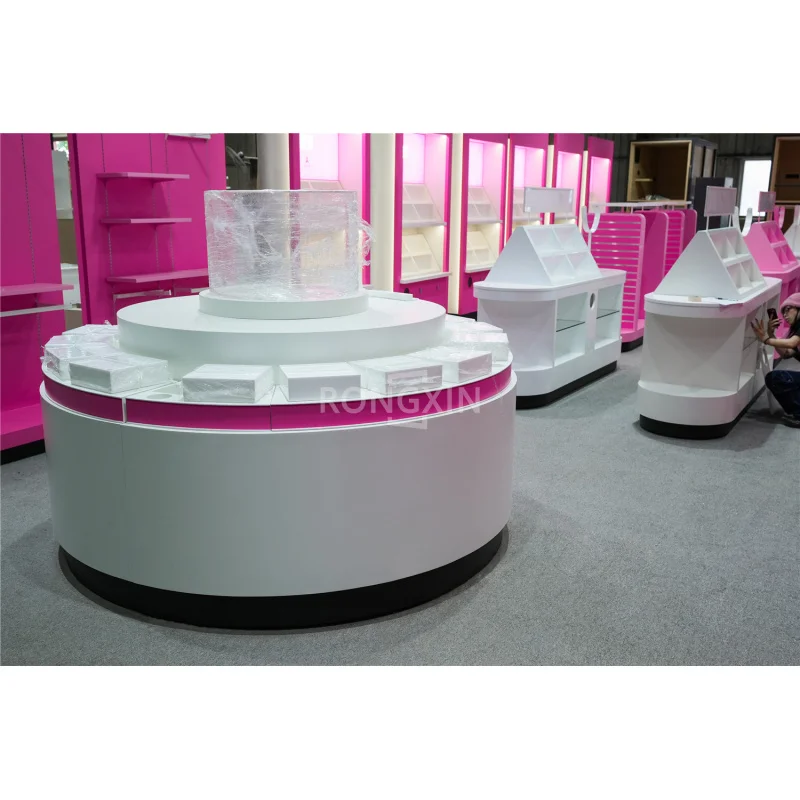 Custom.Makeup Shop أرفف مضادة حامل أثاث المتجر مخصص للبيع بالتجزئة متجر مستحضرات التجميل أفكار تصميم الديكور الداخلي #6