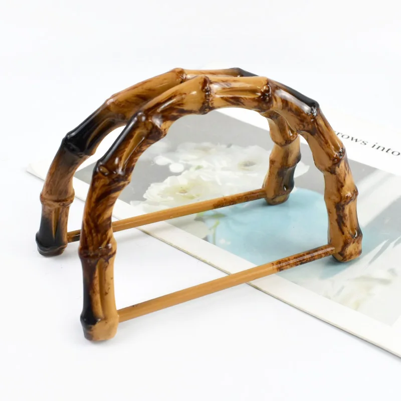2/4/10Pcs 10.5/12cm Plastic Faux Bamboo Bag Handle for Women Handbags Woven-bag Purse Frame DIY Replace Handles Bags Accessories