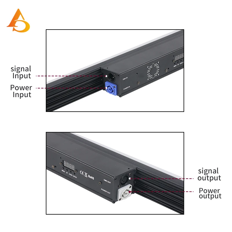 4-10pcs DMX 18x12W LED RGBW 4IN1 Led Wall Wash Light Led Bar DMX Line Bar Wash Stage Light Party Wedding Events Lighting