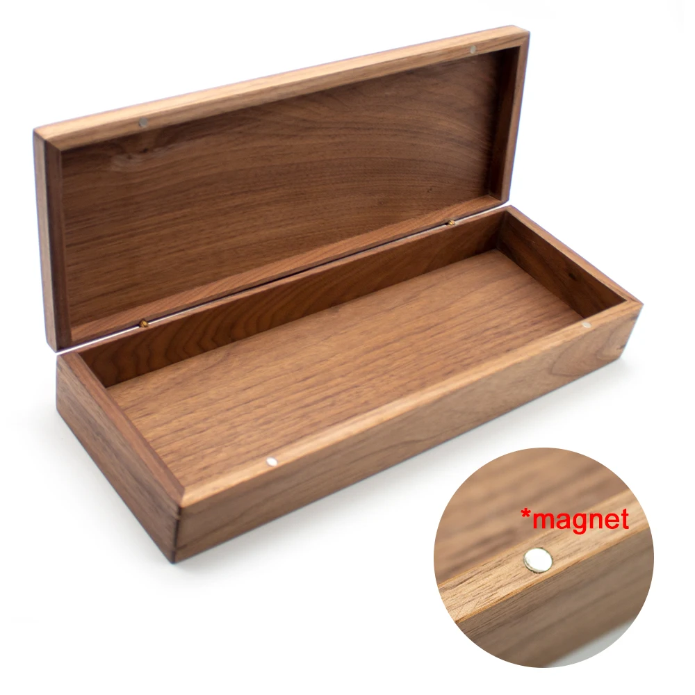 High-End Desktop Storage Box Black Walnut Watch Display Box Organizer Solid Wood Jewelry Box