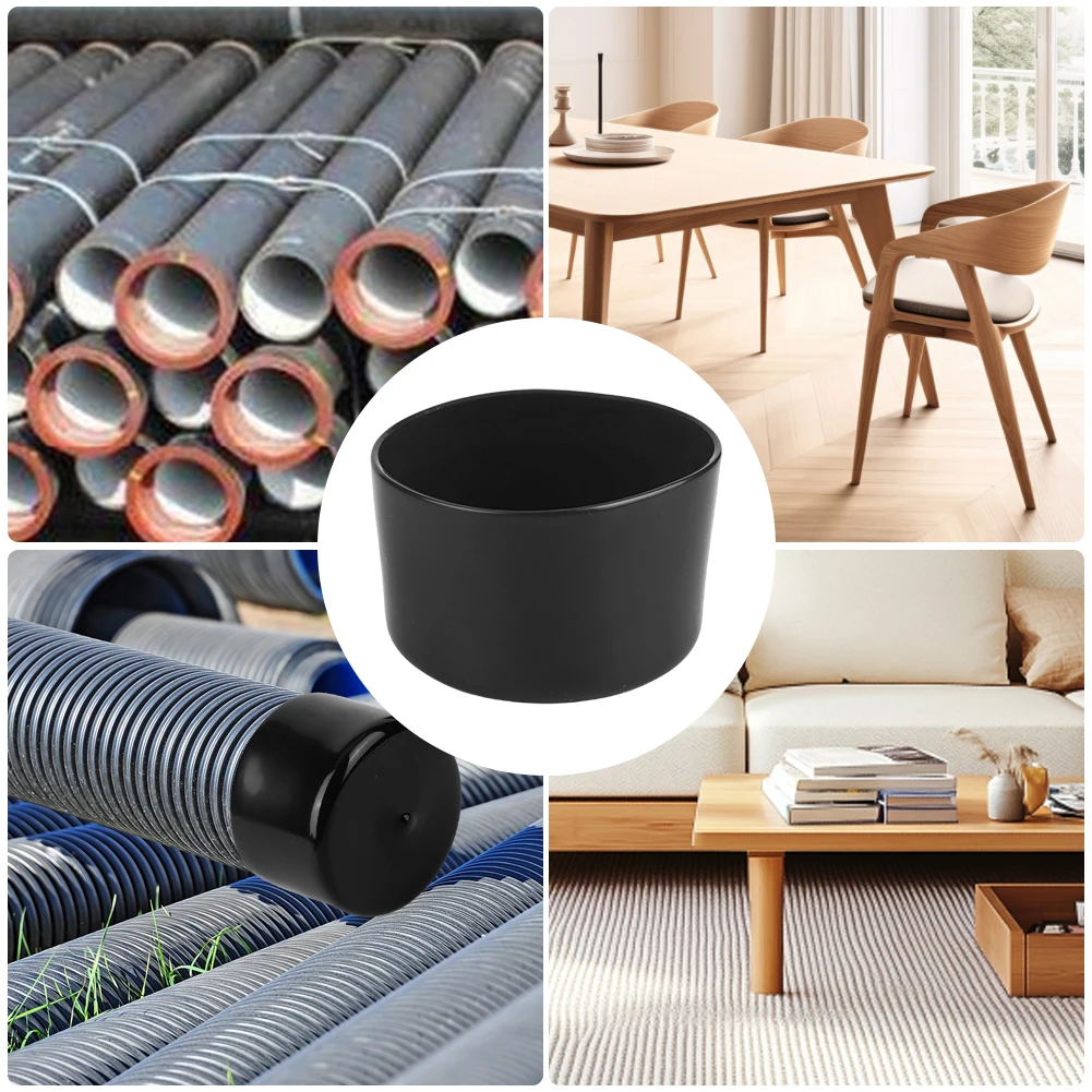 5PCs Bolt Cap Round Tube Protection Cover End Cap Screw Thread Protectors for Metal Tube Rod Bolt 60-63mm