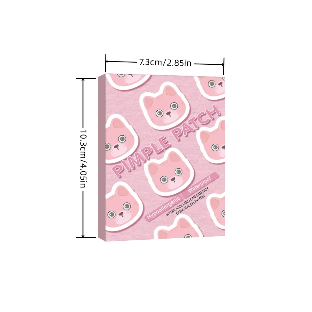 600 قطعة من رقعة حب الشباب الكرتونية، رقعة خافي عيوب الوجه اللطيفة على شكل قطة، آمنة وغير سامة، #3