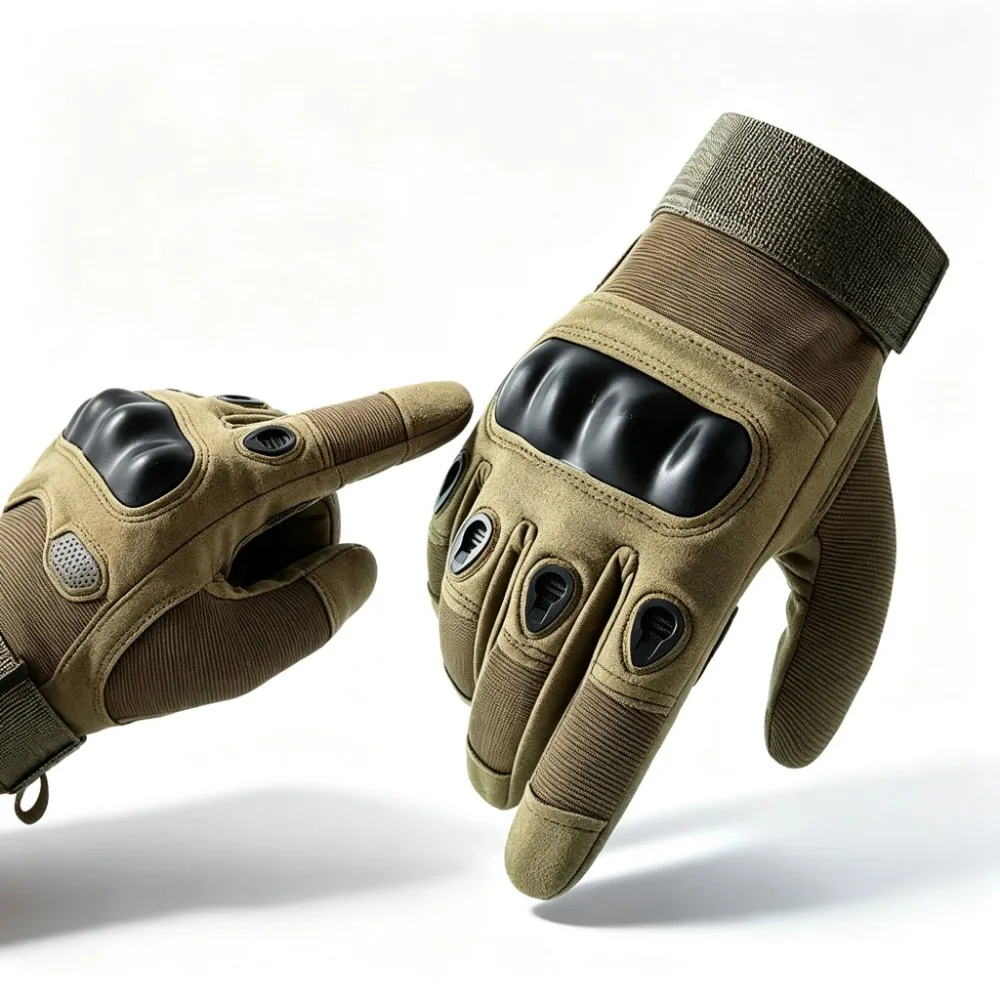 Breathable Summer Full Finger Touch Screen Motorcycle Gloves, Protective Moto Riding Gloves for Motocross Motorbike