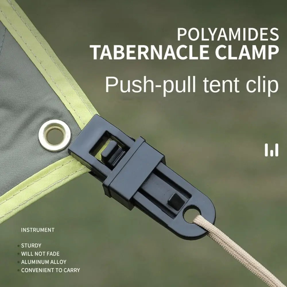 

Camping Clamps Awnings Clips Clip Buckle Lock Grip Tarp Clip Tent Accessories Wind Rope Buckle Tent Tighten Lock