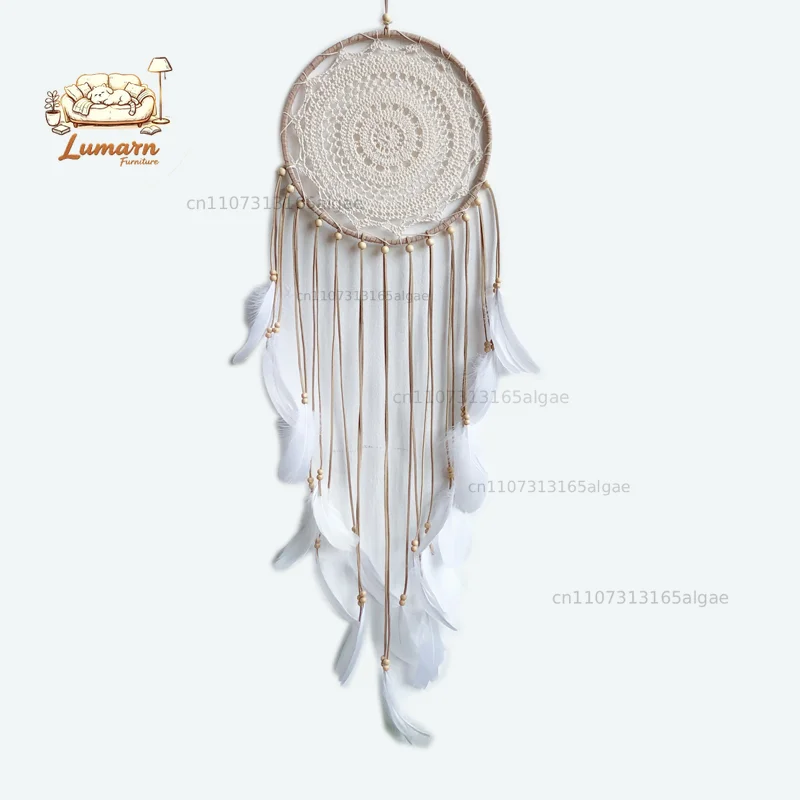 Girl's heart pendant dream catcher handmade feather pendant large tapestry photography background wall painting wall carpet