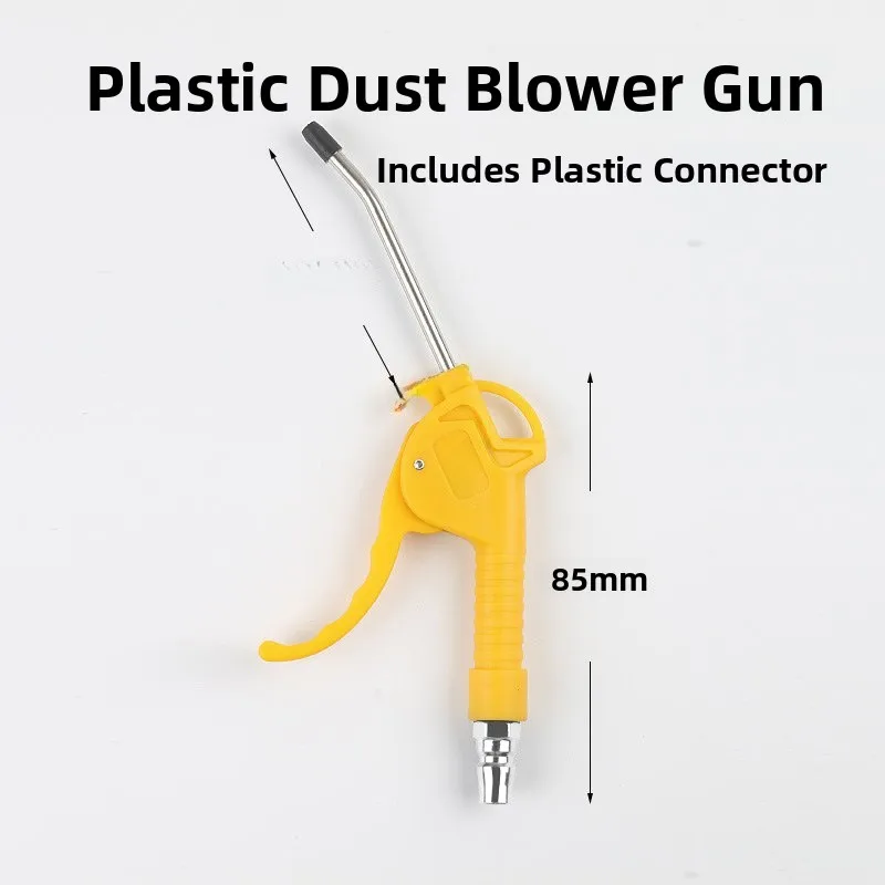 Plastic Copper Core Pneumatic Blower Gun Short Nose Dust Cleaning Gun Aluminum Extended Blow Dust Gun Air Duster Cleaner