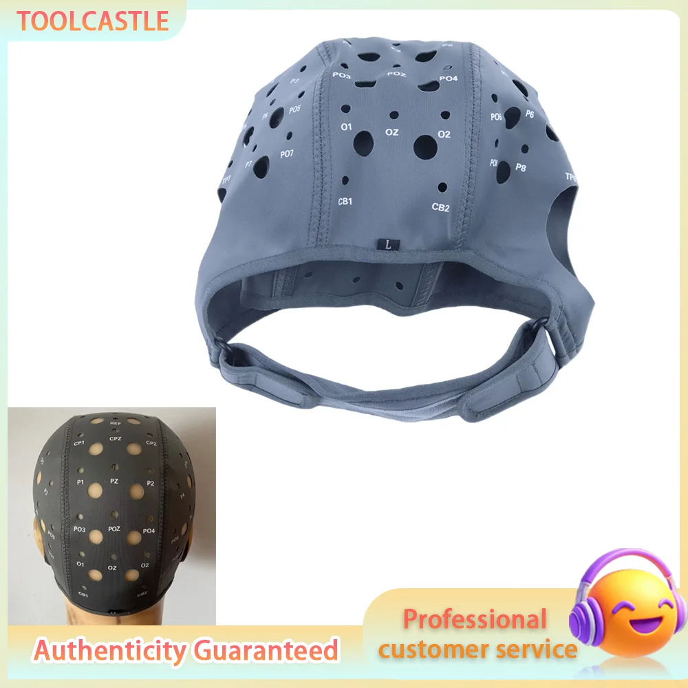 64-Channel EEG Cap, Thin 0.8mm Sandwich Electrode Cap for Brain Monitor, Sizes XS-XL Strong Fit