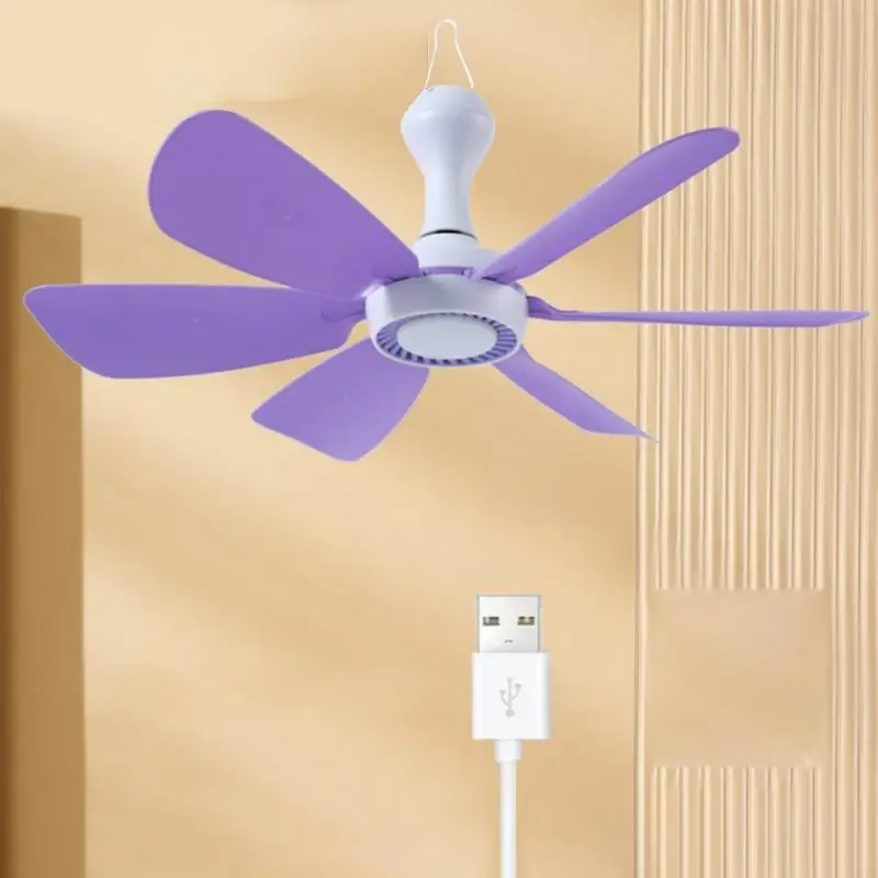 G6DD Portable Ceiling Fan Outdoor Camping Fan Tent Ventilator USB Electric Fan with Remote Control For Office Dormitory