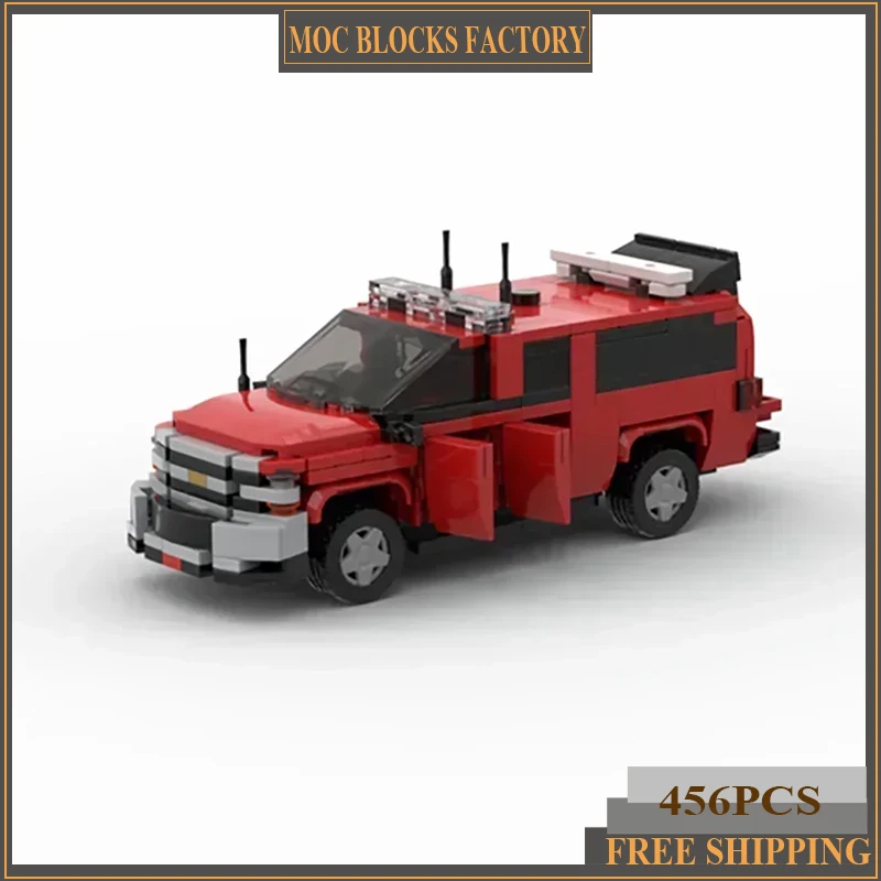 Car Model Moc Building Bricks New York Battalion 46 Fire Truck Technology Modular Blocks Gifts Christmas Toys DIY Sets Assembly