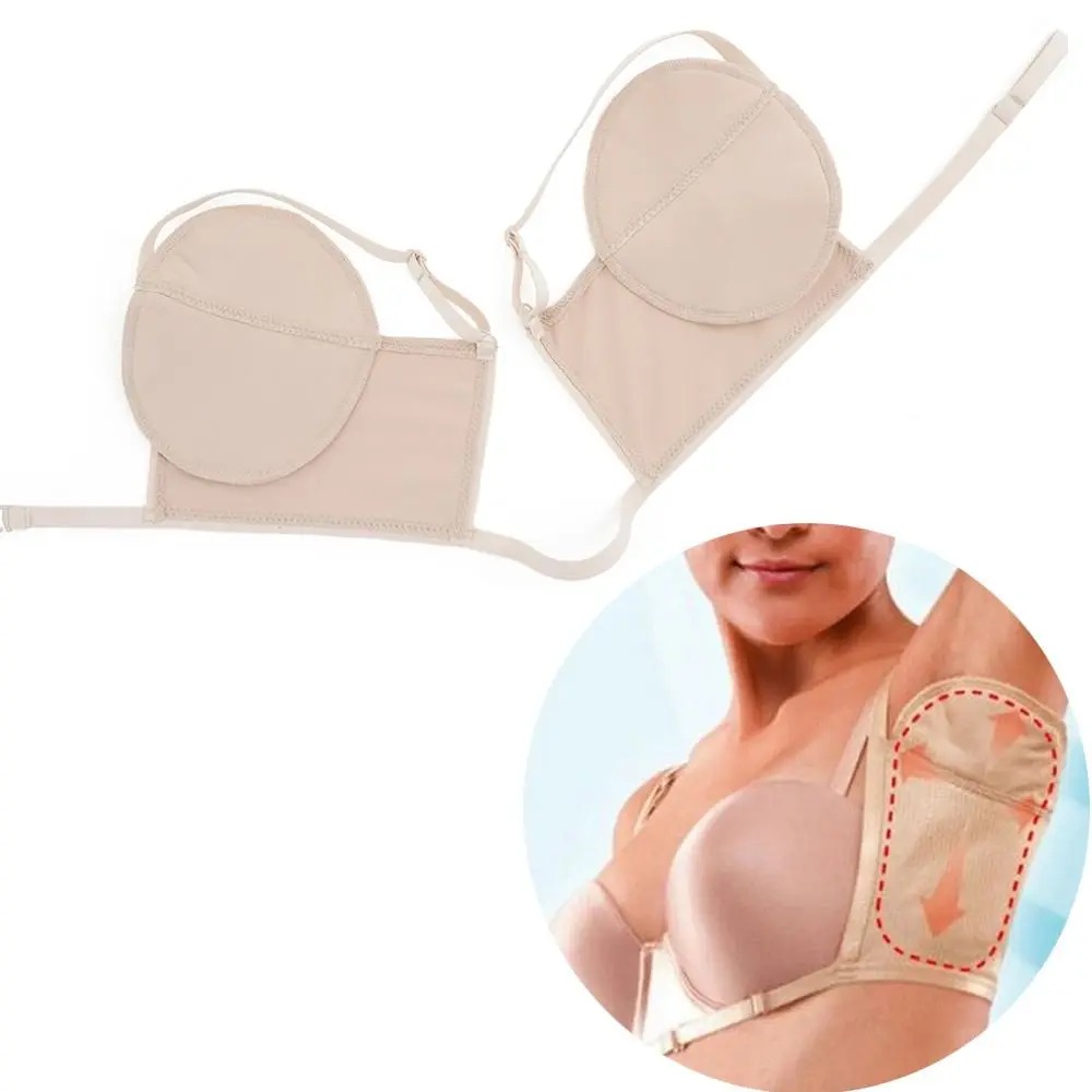 

Reusable Underarm Sweat Pads Skin Tone Anti-Odor Perspiration Absorbing Pads Comfortable Washable Sweat Underarm Pads Bra Summer