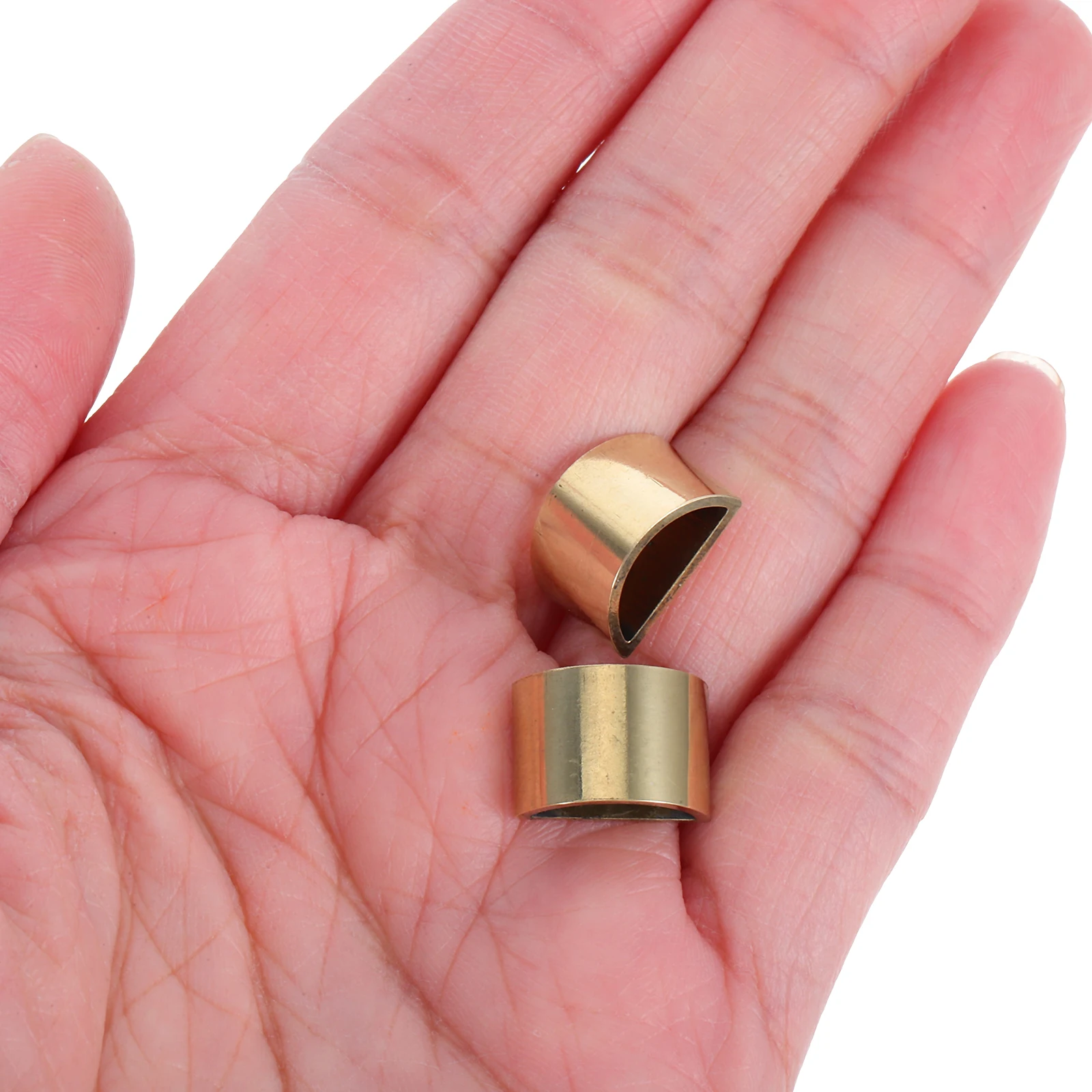 

2 Pcs Violin Accessories Copper Hoop Ferrule for Making Bow Tail Screw Ring Parts End Golden Holder Upper