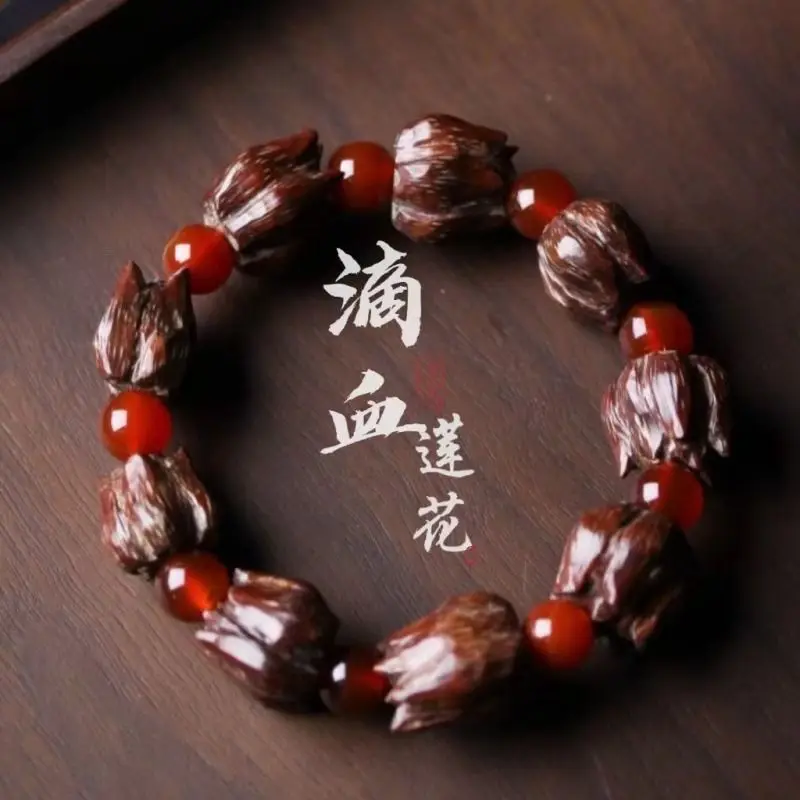 

Натуральная капля крови Цветок лотоса Бодхи Ручной шнурок Бодхи Семена удачи Перенос Йога Медитация Китайский ветер Исцеление энергии