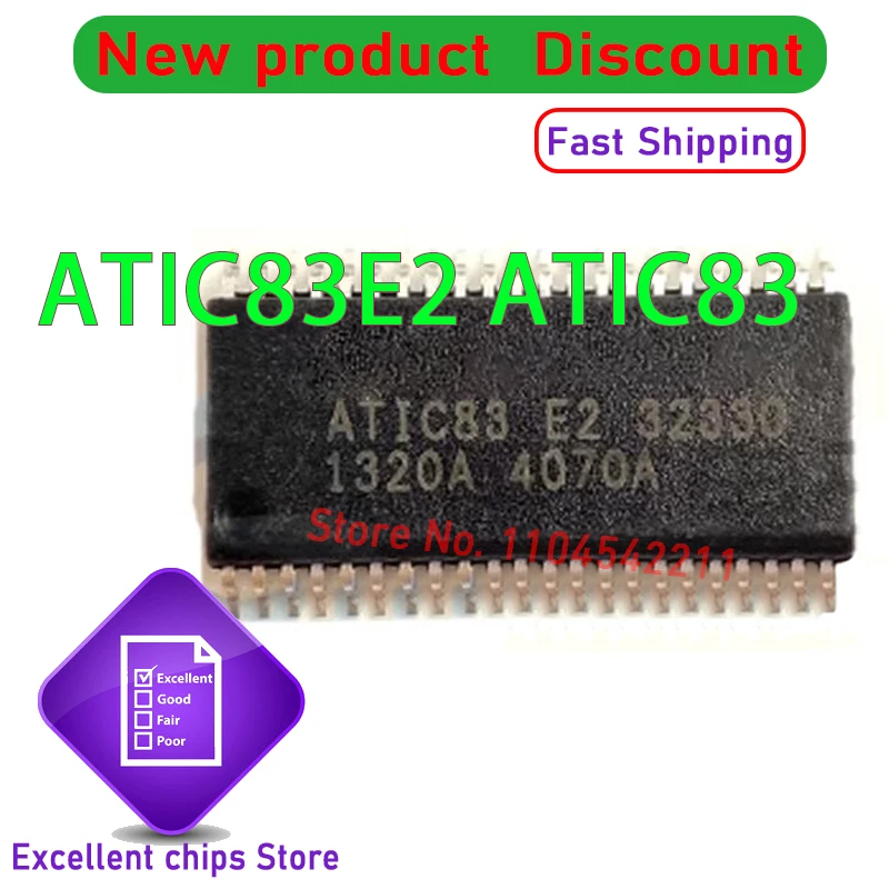 (1piece) 100% New ATIC83E2 ATIC83 E2 32330 SSOP44 Chipset