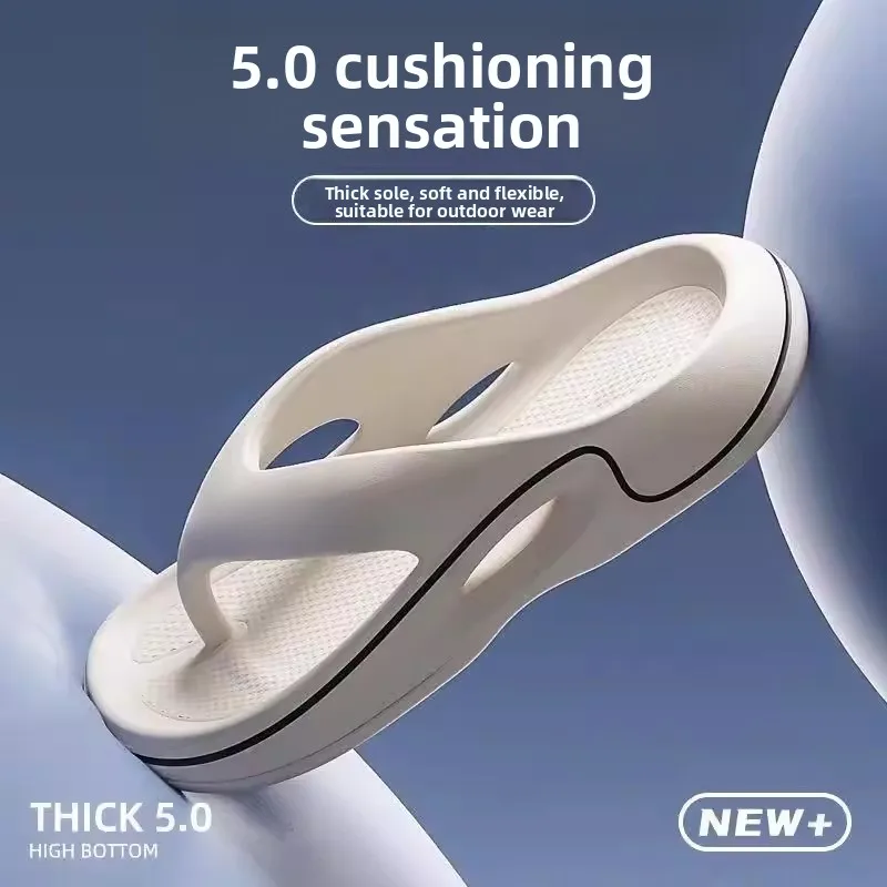 

Men's Anti-Slip Wear-Resistant EVA Thong Slippers Soft Beach Outdoor Clog Shoes Thick Bottom Sandals Summer Season High Top