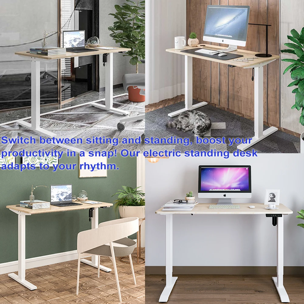 Modern Minimalist Motion Desk Single Motor Motorized Desk Height Adjustable Memory Preset Desk Frame